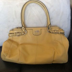 Yellow Coach Madison Handbag